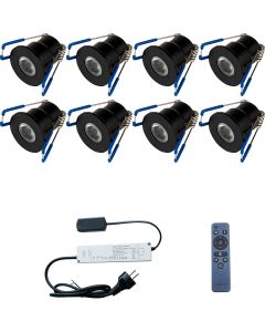 LED Veranda Spot Verlichting 6 Pack - 3W - Warm Wit 3000K - Inbouw - Dimbaar - Rond - Mat Wit - Aluminium - Ø31mm