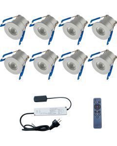 LED Veranda Spot Verlichting 6 Pack - 3W - Warm Wit 3000K - Inbouw - Dimbaar - Rond - Mat Wit - Aluminium - Ø31mm