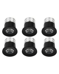 LED Veranda Spot Verlichting 6 Pack - 3W - Natuurlijk Wit 4000K - Inbouw - Rond - Mat Zwart - Aluminium - Ø31mm