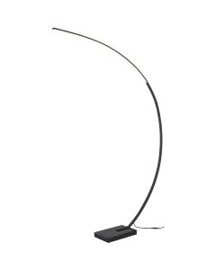 LED Vloerlamp - Trion Bango - 18W - Warm Wit 3000K - Rechthoek - Mat Zwart - Aluminium