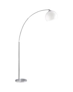 LED Vloerlamp - Trion Brostila - E27 Fitting - 1-lichts - Rond - Glans Chroom - Aluminium