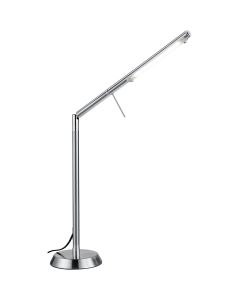 LED Vloerlamp - Trion Filiga - 6W - Warm Wit 3000K - 1-lichts - Dimbaar - Rond - Mat Nikkel - Aluminium