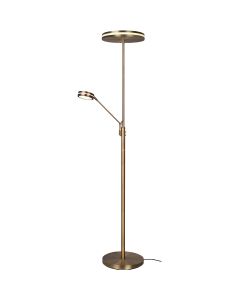 LED Vloerlamp - Trion Franco - 41.5W - Aanpasbare Kleur - Rond - Oud Brons - Aluminium