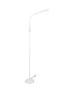 LED Vloerlamp - Trion Monzino - 12W - Aanpasbare Kleur - Dimbaar - Rond - Mat Zwart - Aluminium