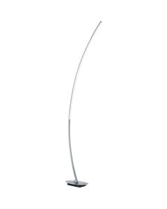 LED Vloerlamp - Trion Sola - 11W - Warm wit 3000K - Dimbaar - Rechthoek - Mat Grijs - Aluminium