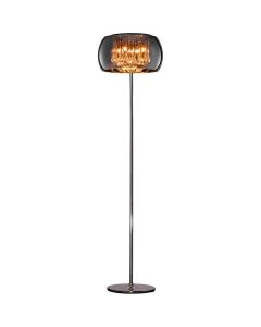 LED Vloerlamp - Trion Vapiro - G9 Fitting - Rond - Mat Chroom - Aluminium