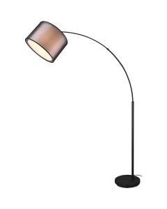 LED Vloerlamp - Vloerverlichting - Trion Bidon - E27 Fitting - 1-lichts - Rond - Mat Zwart - Aluminium - Tot 10W