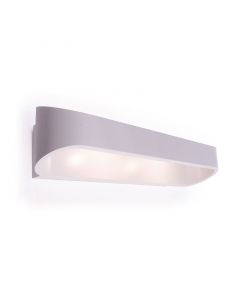 LED Wandlamp / Wandverlichting Ovaal 18W 4000K Natuurlijk Wit 58x7.5x6.8cm Mat Wit Aluminium IP20