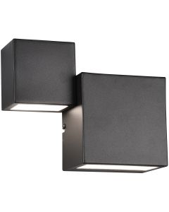 LED Wandlamp - Wandverlichting - Trion Migela - 12W - Warm Wit 3000K - Vierkant - Mat Zwart - Aluminium