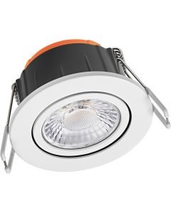 EcoDim - LED Spot - Inbouwspot - ED-10028 - 5W - Waterdicht IP54 - Dimbaar - Warm Wit 2700K - Mat Wit - Aluminium - Rond - Kantelbaar