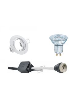 OSRAM - LED Spot Set - Parathom PAR16 927 36D - GU10 Fitting - Dimbaar - Inbouw Rond - Mat Wit - 5.5W - Warm Wit 2700K - Kantelbaar Ø83mm