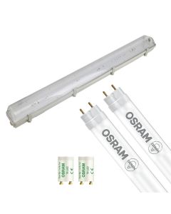 OSRAM - LED TL Armatuur met T8 Buis - SubstiTUBE Value EM 840 - Aigi Hari - 120cm Dubbel - 32.4W - Natuurlijk Wit 4000K