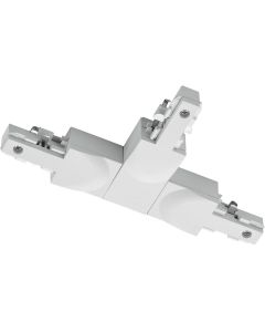 Spanningsrail Doorverbinder - Trion Dual - T Connector - Aarde Links - 2 Fase - Mat Wit