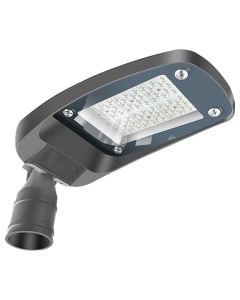 LED Straatlamp - Aigi Animo - 30W - Helder/Koud Wit 6500K - Waterdicht IP65 - Mat Grijs - Aluminium