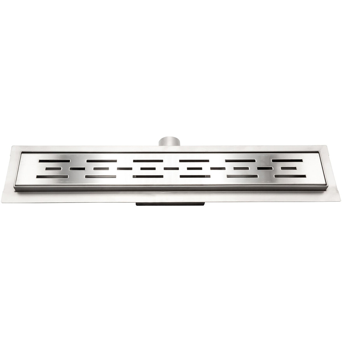 Caniveau de douche avec grille - Leoni Trun - 50cm - Bride de sol - Acier inoxydable - Chrome