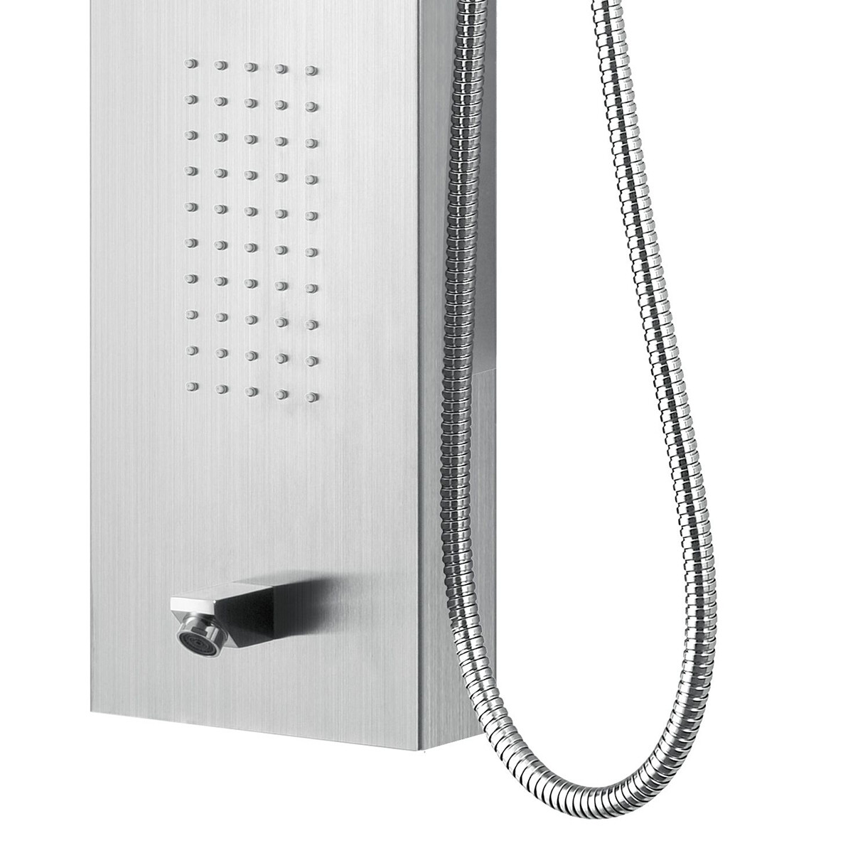 Panneau de douche - Colonne de douche - Ensemble de douche - Leoni Santi - 160x20cm - Thermostatique - Acier inoxydable - Chrome