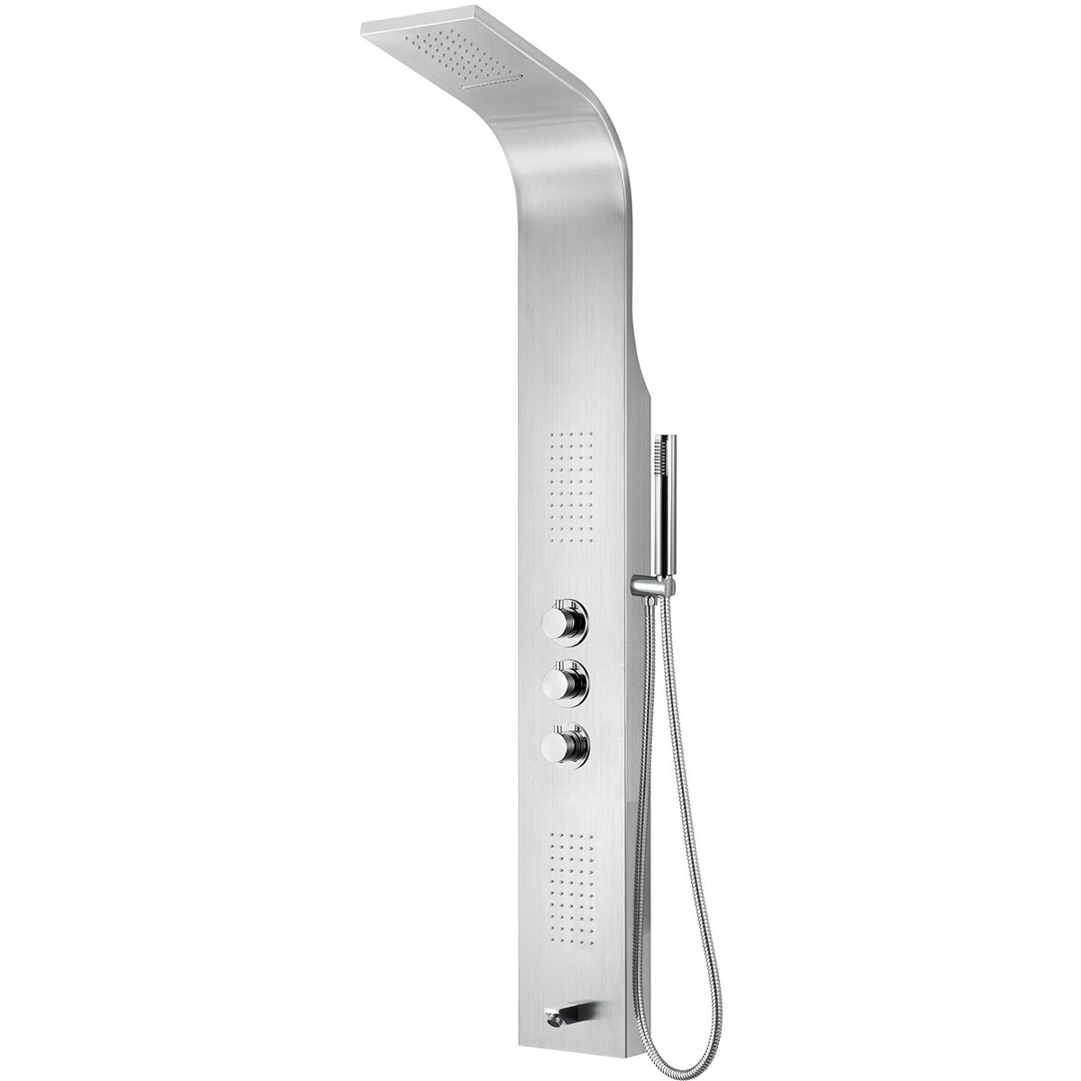 Panneau de douche - Colonne de douche - Ensemble de douche - Leoni Santi - 160x20cm - Thermostatique - Acier inoxydable - Chrome