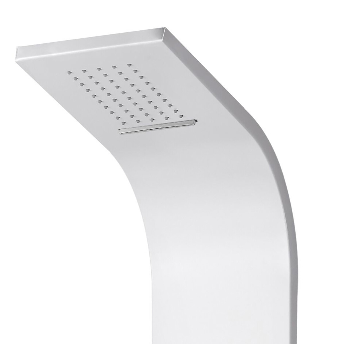 Panneau de douche - Colonne de douche - Ensemble de douche - Leoni Santi - 160x20cm - Thermostatique - Acier inoxydable - Blanc