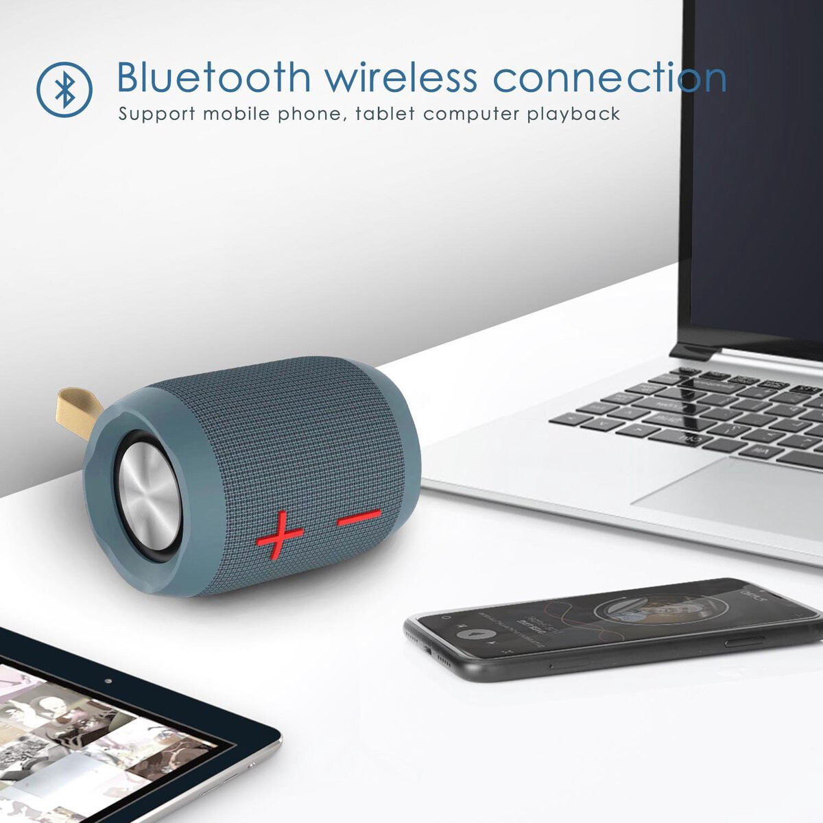 Enceinte Bluetooth sans fil - Aigi Nixa - Bleu