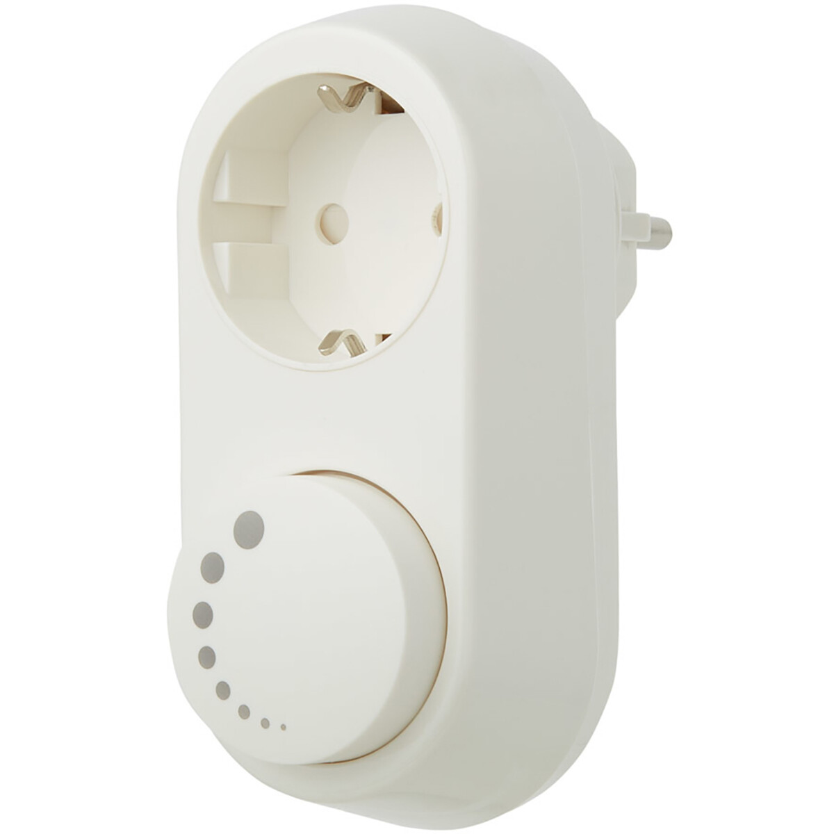 EcoDim - Dimmer à Prise LED - WiFi Intelligent - ECO-DIM.06 - Variation de Phase en Aval RC - ZigBee - en Saillie - Bouton Simple - 0-100W - Blanc