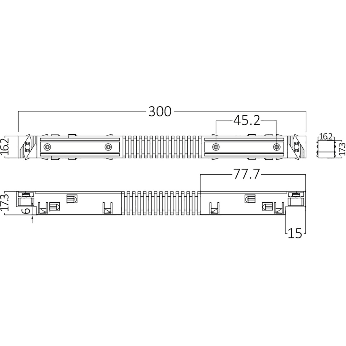 Connecteur Flexible - Jonction - Brinton Magni - Rails Magnétiques 48V - Noir