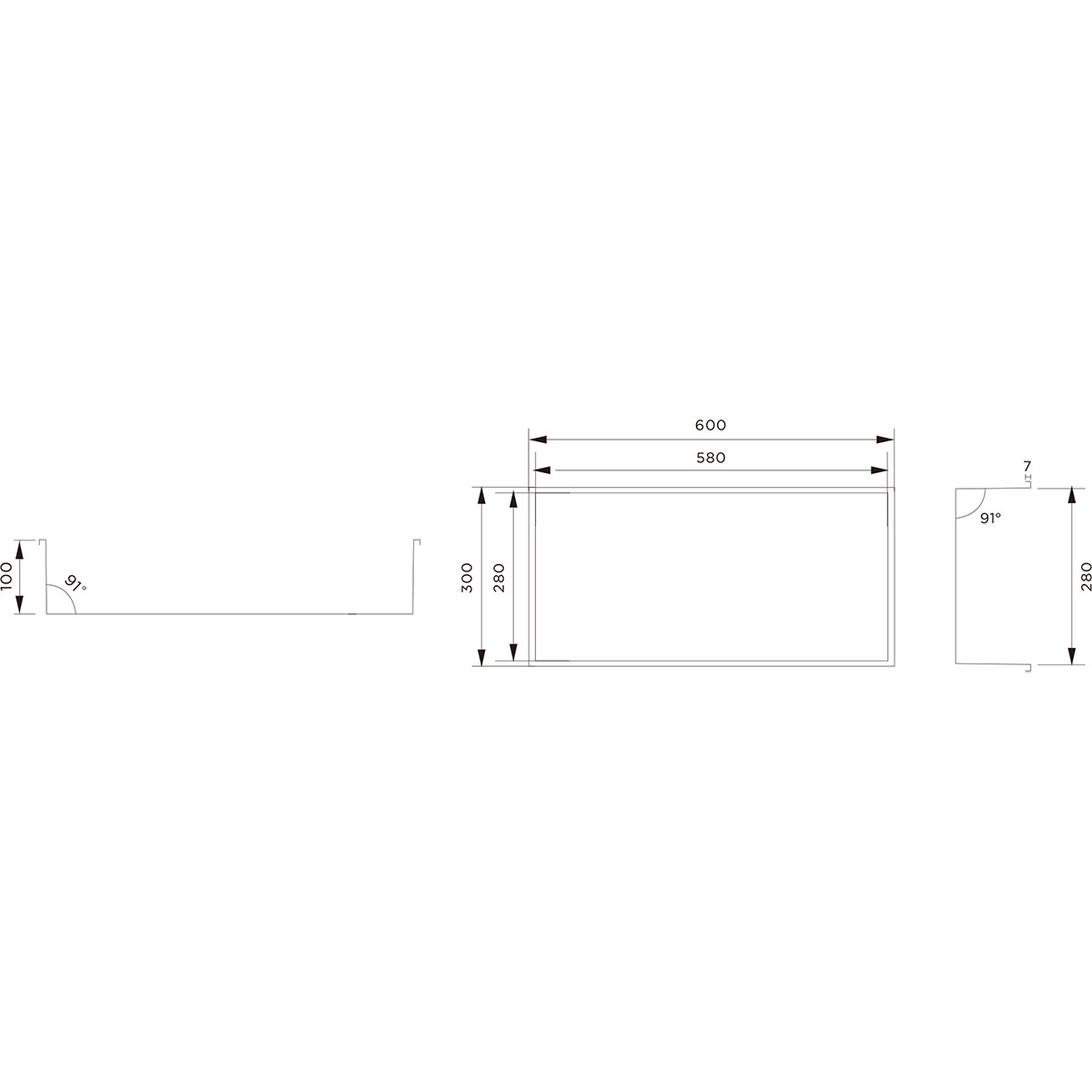 Niche encastrée - Leoni Nima - 30x60x10cm - Or brossé