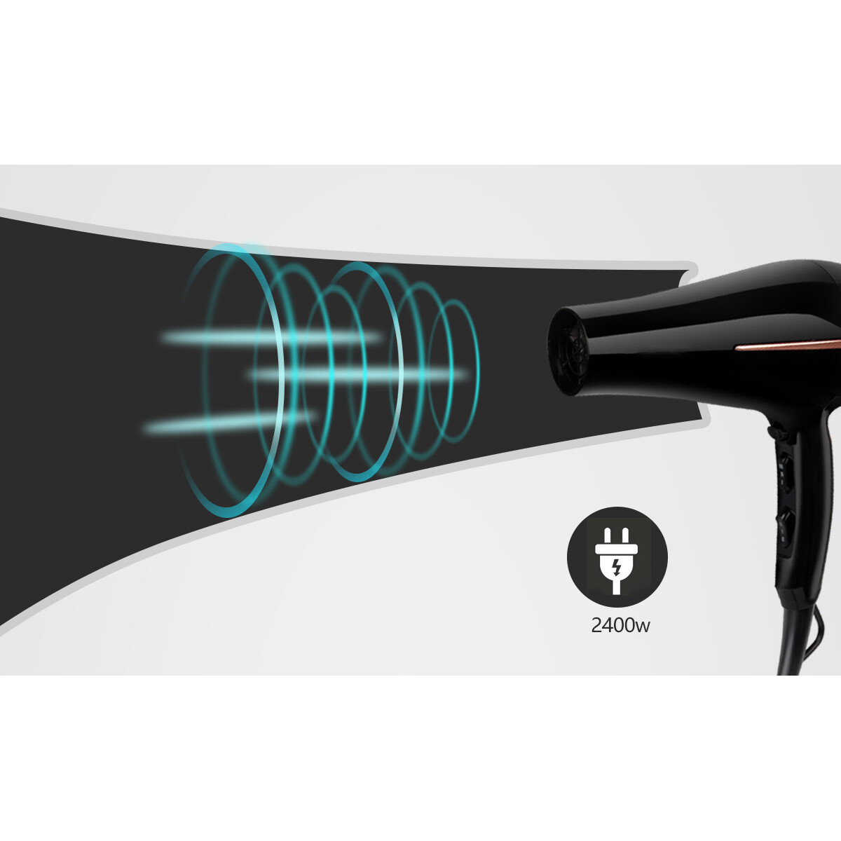 Sèche-cheveux ionique - Aigi Frigon - Sèche-cheveux avec Diffuseur - 2400 Watt - Noir