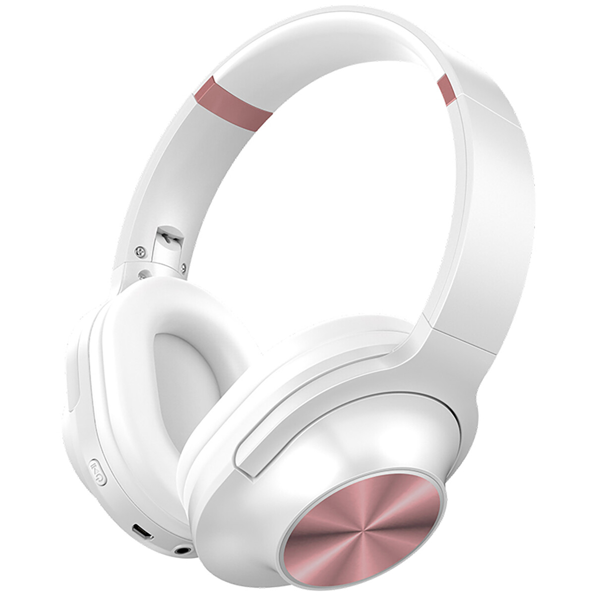 Casque audio - Aigi Moski - Sans Fil - Bluetooth - Sur l'Oreille - Blanc/Rose