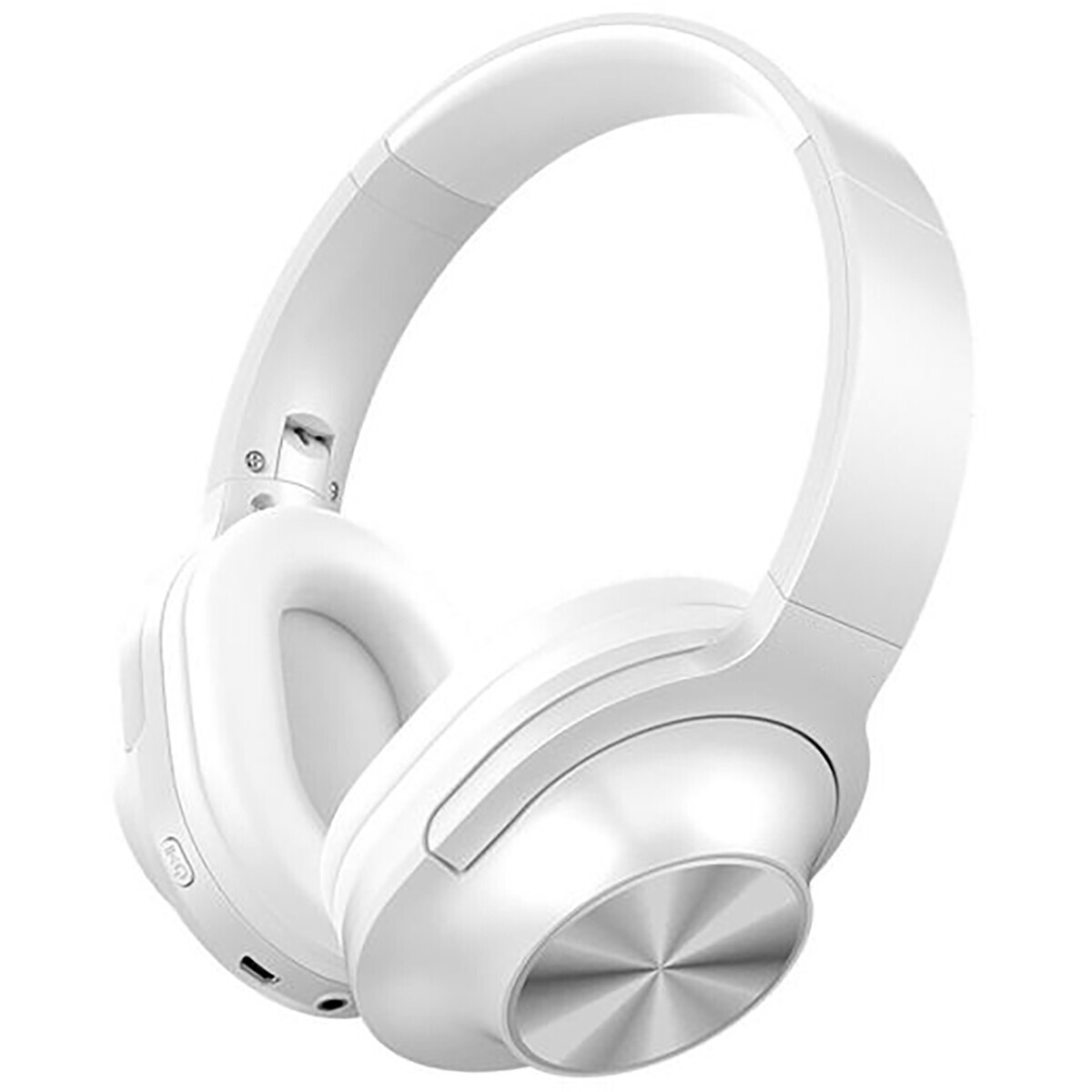 Casque audio - Aigi Moski - Sans Fil - Bluetooth - Sur l'Oreille - Blanc/Argent