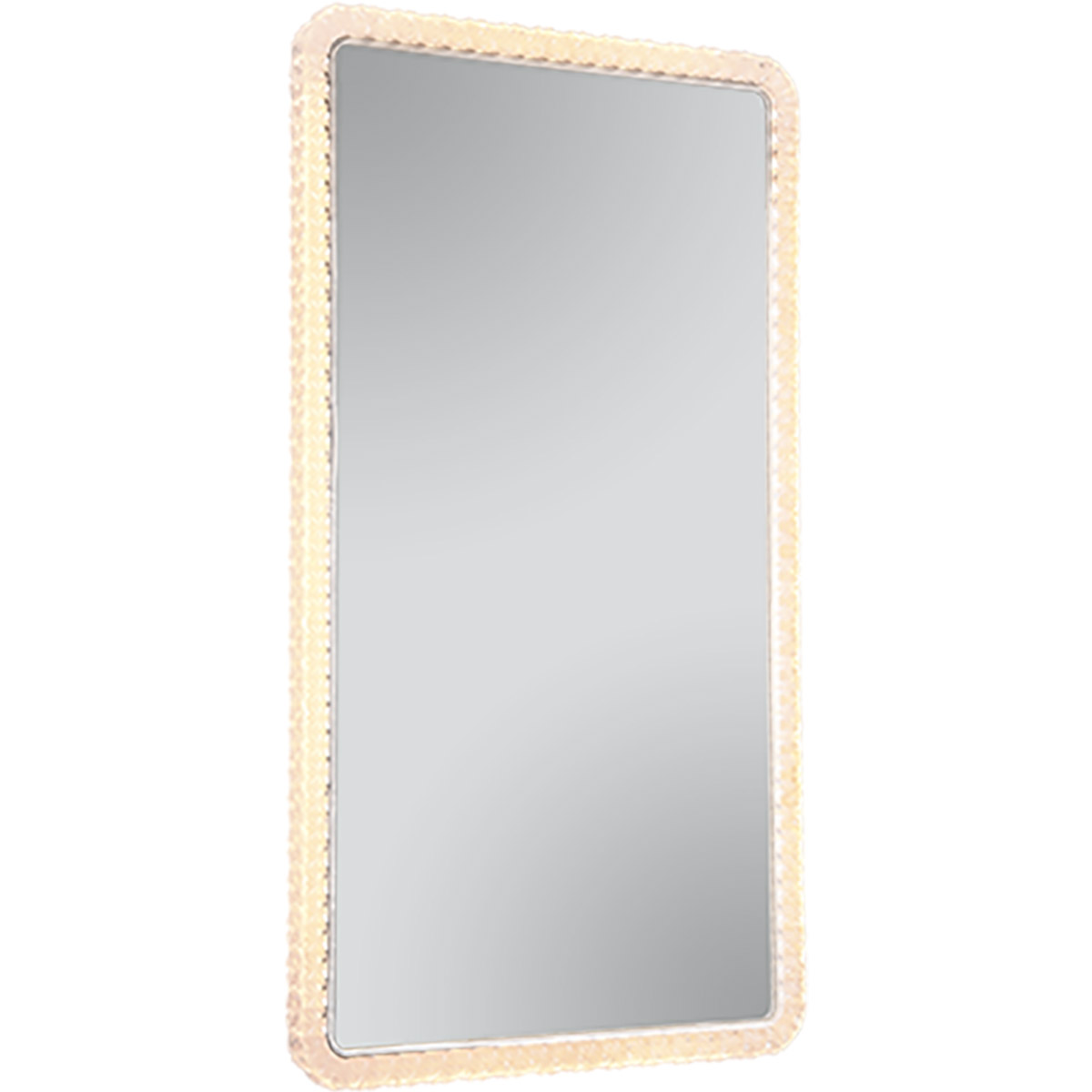 LED Miroir de Salle de Bain - Trion Aluna - Rectangulaire - IP44 - Interrupteur Tactile - 18W - Couleur Réglable - Verre Miroir