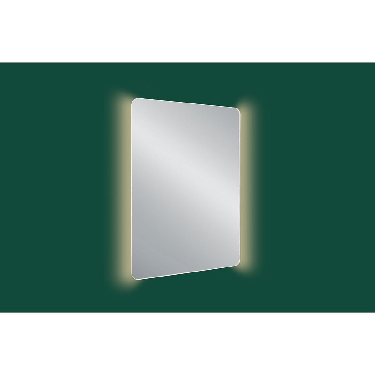 Miroir de salle de bains LED - Trion Elora - 18W - Couleur de lumière ajustable - Étanche aux Éclaboussures IP44 - Interrupteur On/Off - Rectangle - Ø60cm