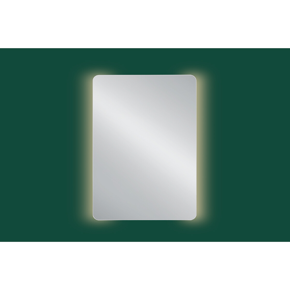 Miroir de salle de bains LED - Trion Elora - 18W - Couleur de lumière ajustable - Étanche aux Éclaboussures IP44 - Interrupteur On/Off - Rectangle - Ø60cm