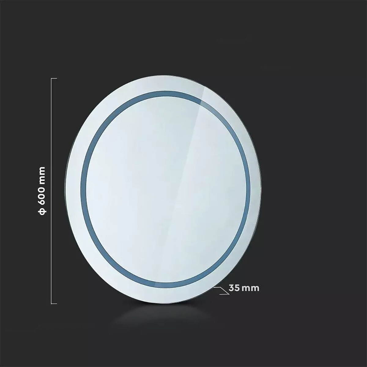 Miroir de salle de bains LED - Viron Mirron - Ø60cm - Rond - Anti-Condensation - Blanc Froid 6400K