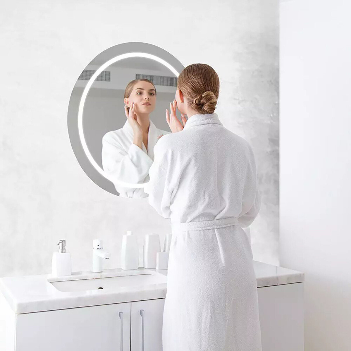 Miroir de salle de bains LED - Viron Mirron - Ø60cm - Rond - Anti-Condensation - Blanc Froid 6400K