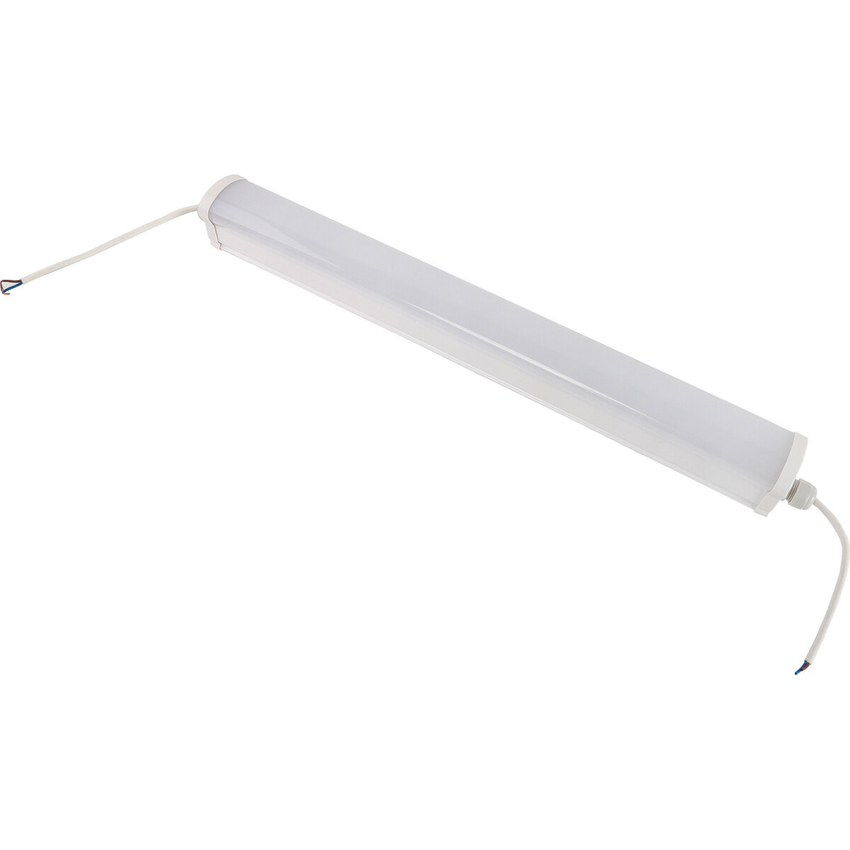 Réglette LED - Aigi Haras - 20W - Étanche IP65 - Blanc Froid 6500K - Mat Blanc - Plastique - 60cm