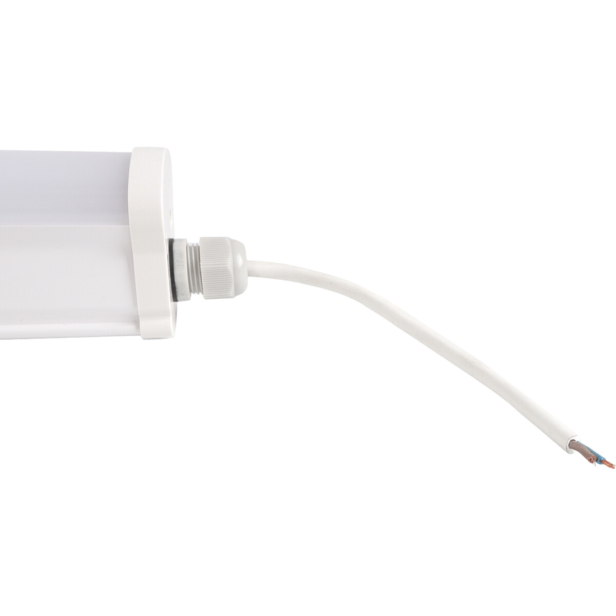 Réglette LED - Aigi Haras - 40W - Étanche IP65 - Blanc Froid 6500K - Mat Blanc - Plastique - 120cm