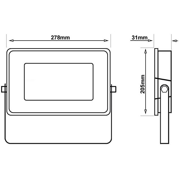 Projecteur LED 100 Watt - Blanc Neutre 4000K - Étanche IP65 - LEDs OSRAM