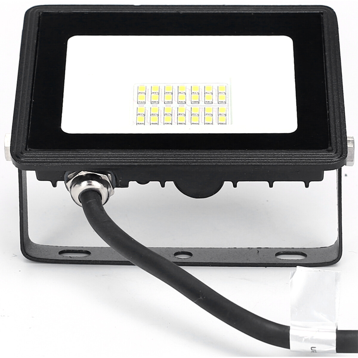 Projecteur LED 20 Watt - Aigi Iglo - Blanc Froid 6400K - Étanche IP65 - Mat Noir - Aluminium