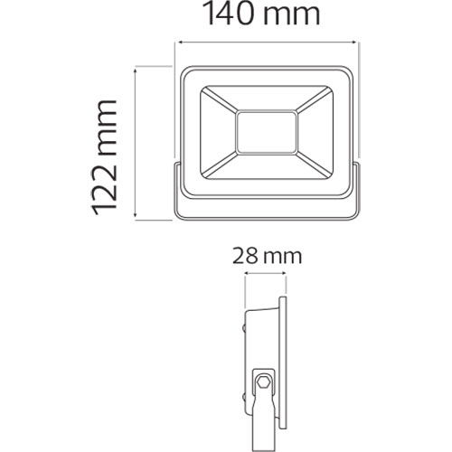 Projecteur LED 20 Watt - Pardus - Blanc Froid 6400K - Étanche IP65