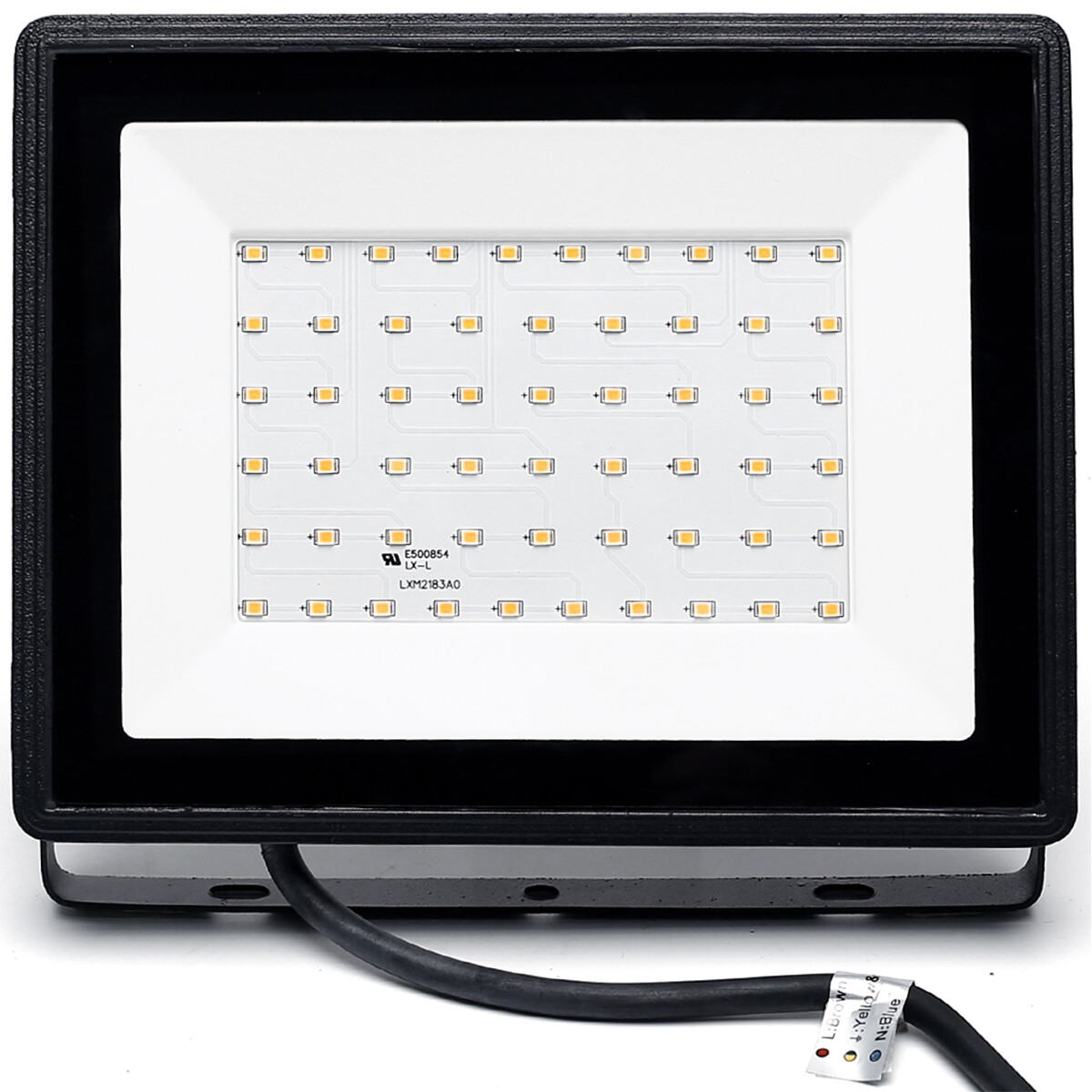 Projecteur LED 50 Watt - Aigi Iglo - Blanc Neutre 4000K - Étanche IP65 - Mat Noir - Aluminium