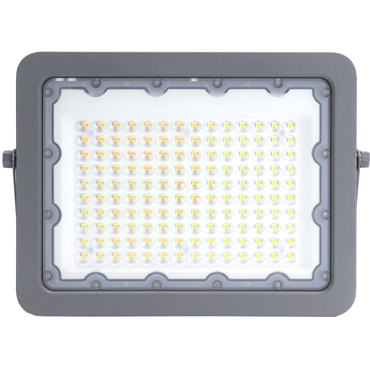 Projecteur LED - Aigi Zuino - 100 Watt - Blanc Neutre 4000K - Étanche IP65 - Inclinable - Mat Gris - Aluminium