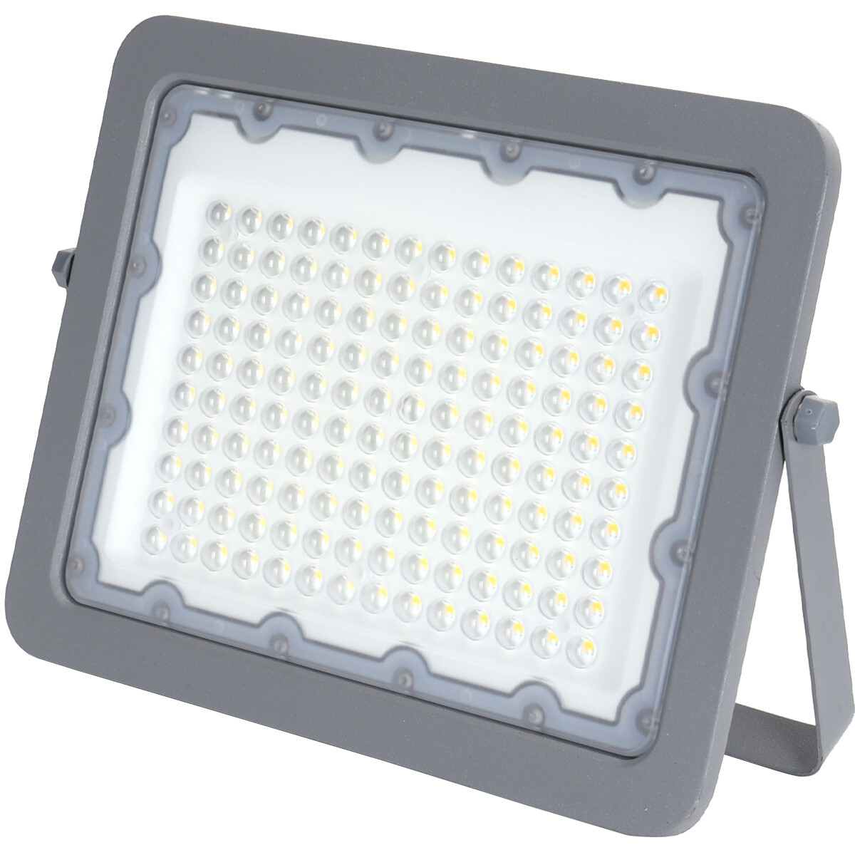 Projecteur LED - Aigi Zuino - 100 Watt - Blanc Neutre 4000K - Étanche IP65 - Inclinable - Mat Gris - Aluminium