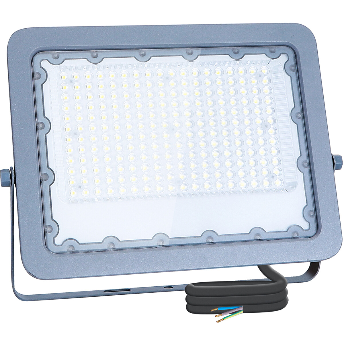 Projecteur LED - Aigi Zuino - 150 Watt - Blanc Froid 6500K - Étanche IP65 - Inclinable - Mat Gris - Aluminium