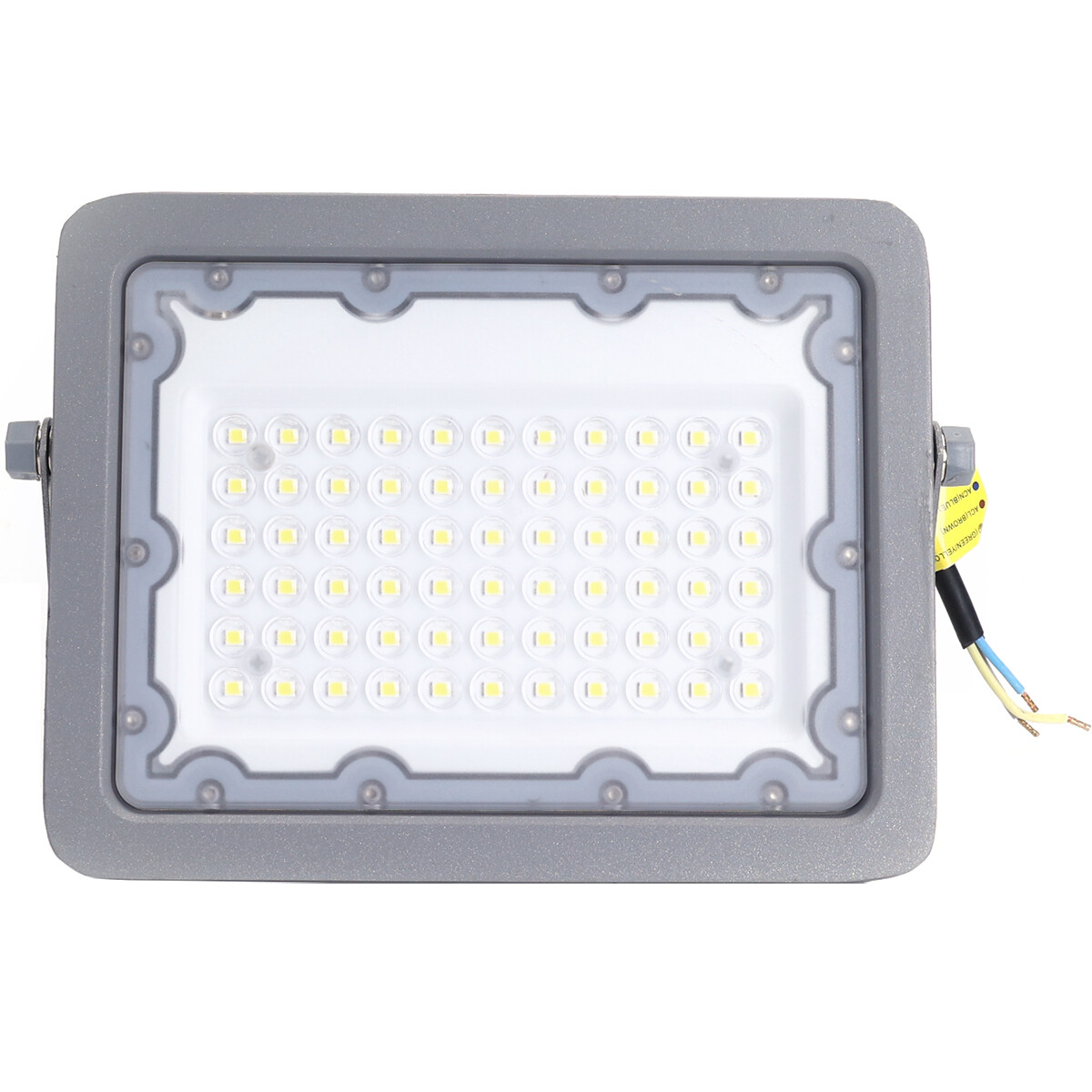 Projecteur LED - Aigi Zuino - 50 Watt - Blanc Froid 6500K - Étanche IP65 - Inclinable - Mat Gris - Aluminium