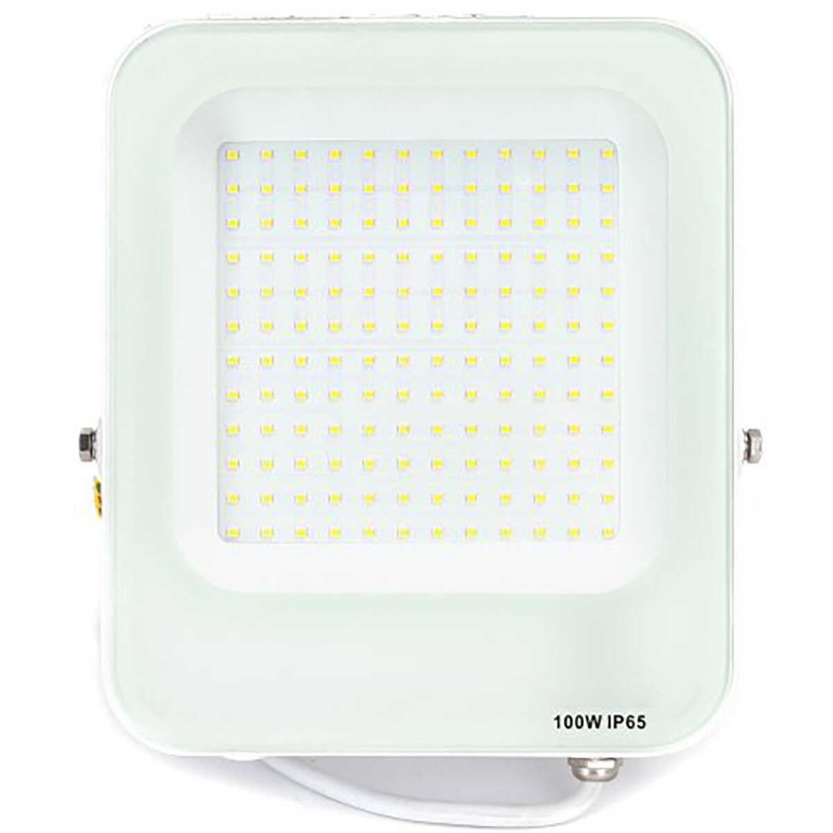 Projecteur LED - Aigi Rekan - 100 Watt - Blanc Neutre 4000K - Étanche IP65 - Rectangle - Mat Blanc - Aluminium