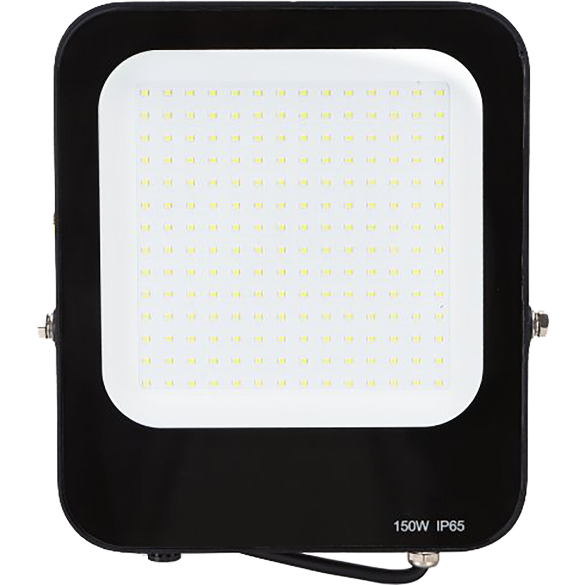 Projecteur LED - Aigi Rekan - 150 Watt - Blanc Froid 6500K - Étanche IP65 - Rectangle - Mat Noir - Aluminium