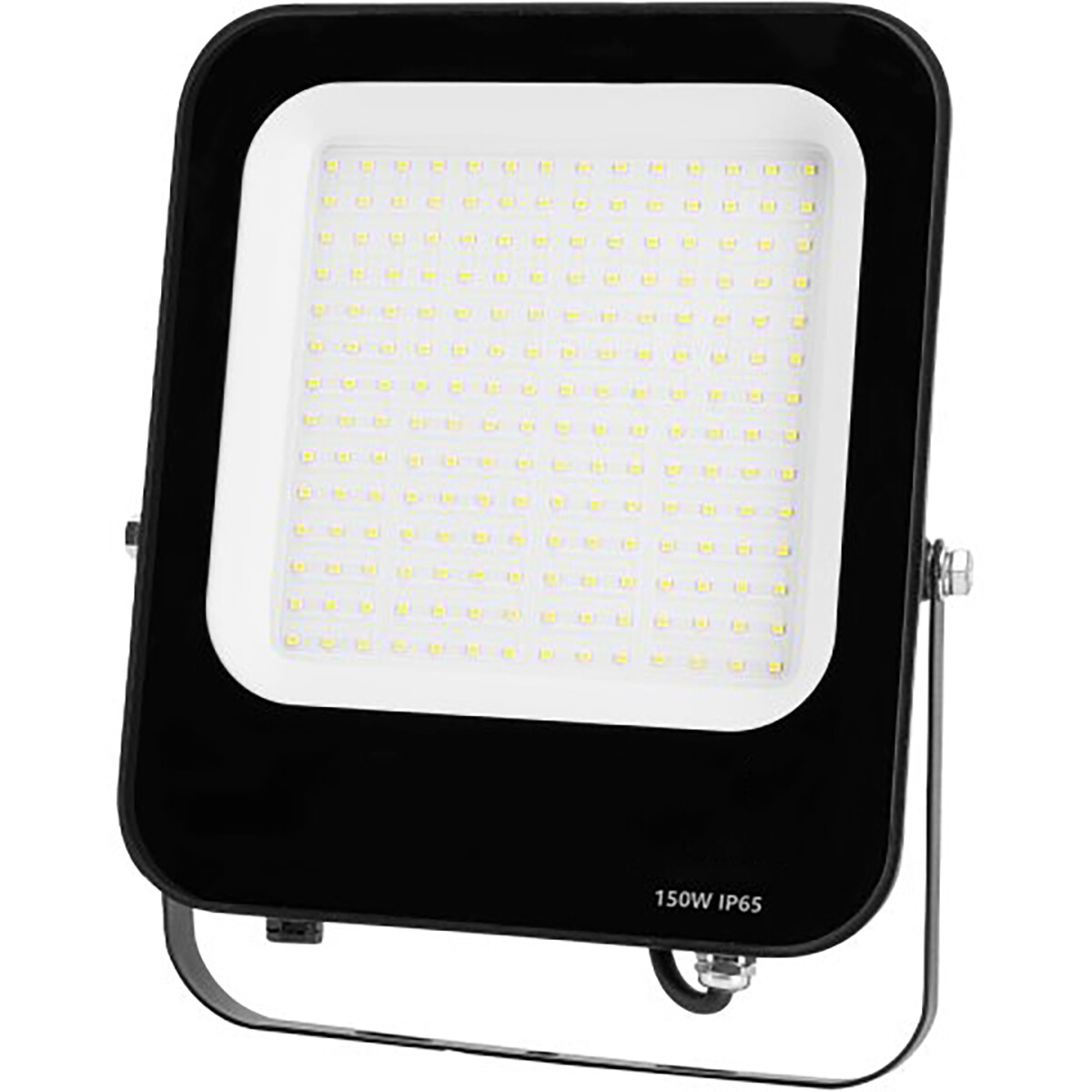 Projecteur LED - Aigi Rekan - 150 Watt - Blanc Froid 6500K - Étanche IP65 - Rectangle - Mat Noir - Aluminium