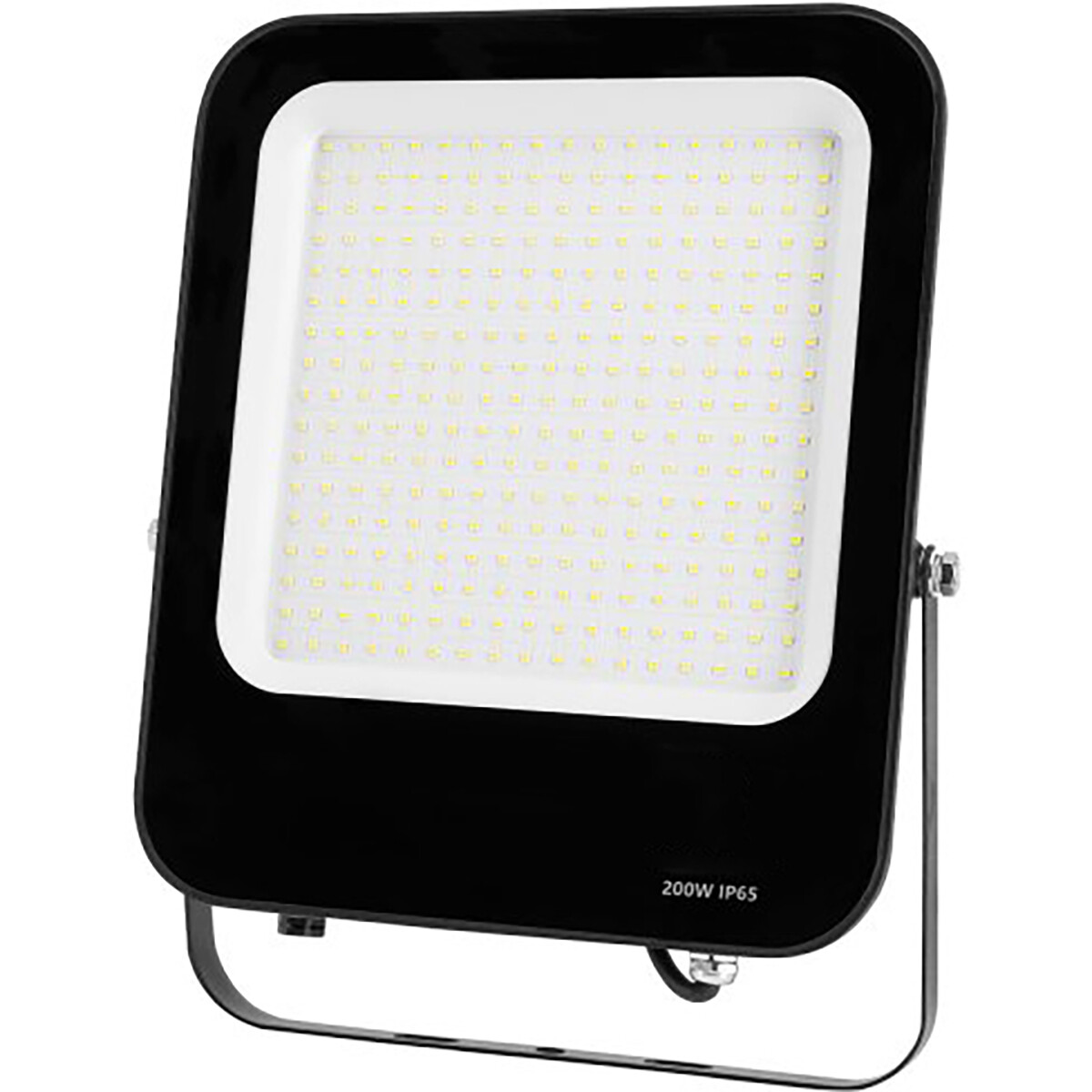 Projecteur LED - Aigi Rekan - 200 Watt - Blanc Froid 6500K - Étanche IP65 - Rectangle - Mat Noir - Aluminium