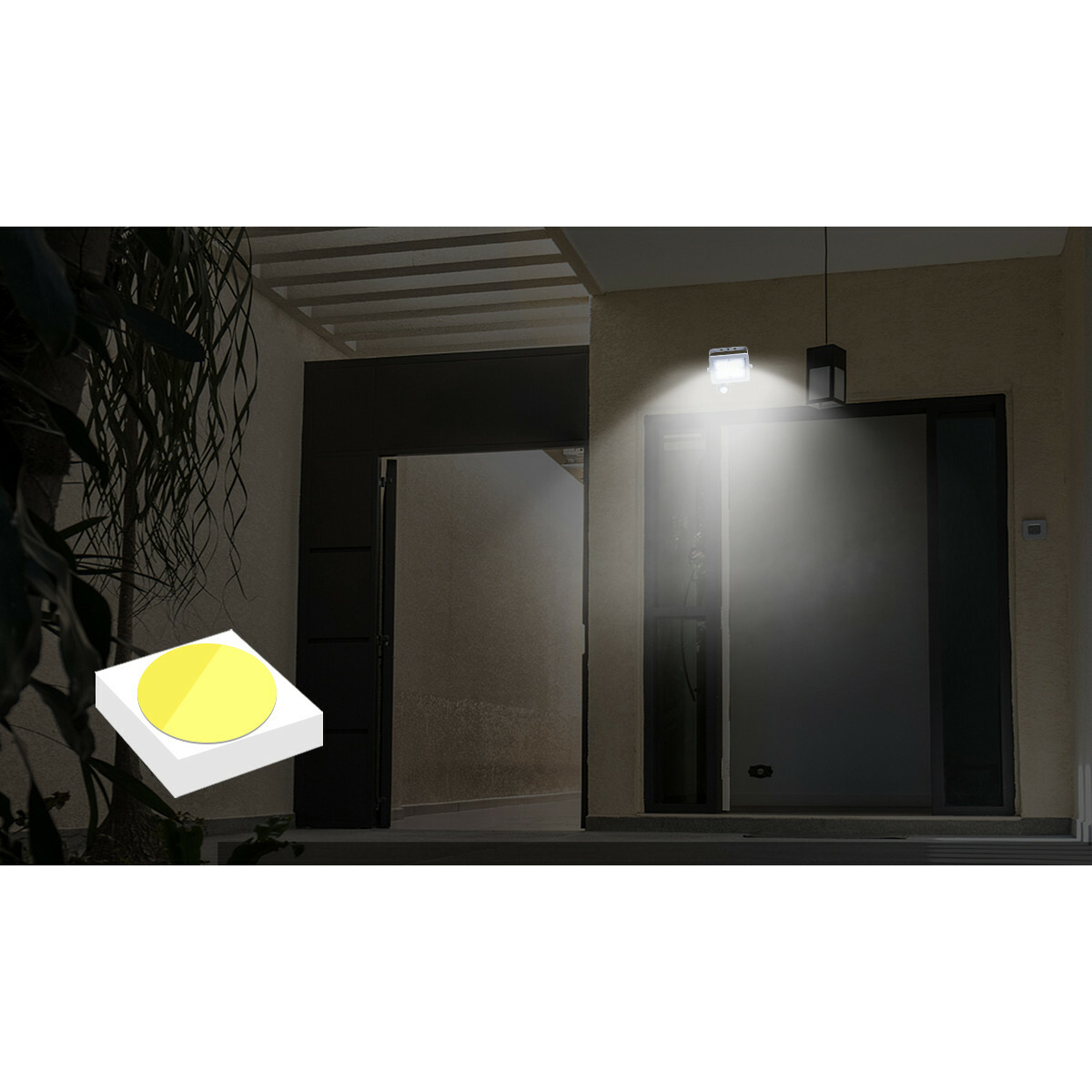 Projecteur LED avec Sensor - Aigi Zuino - 20 Watts - Blanc Froid 6500K - Étanche IP65 - Inclinable - Mat Gris - Aluminium