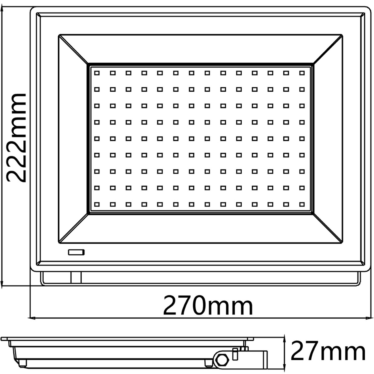 Projecteur LED - Velvalux Glowlit - 100 Watts - Blanc Naturel 4000K - Étanche IP65 - Sans Scintillement